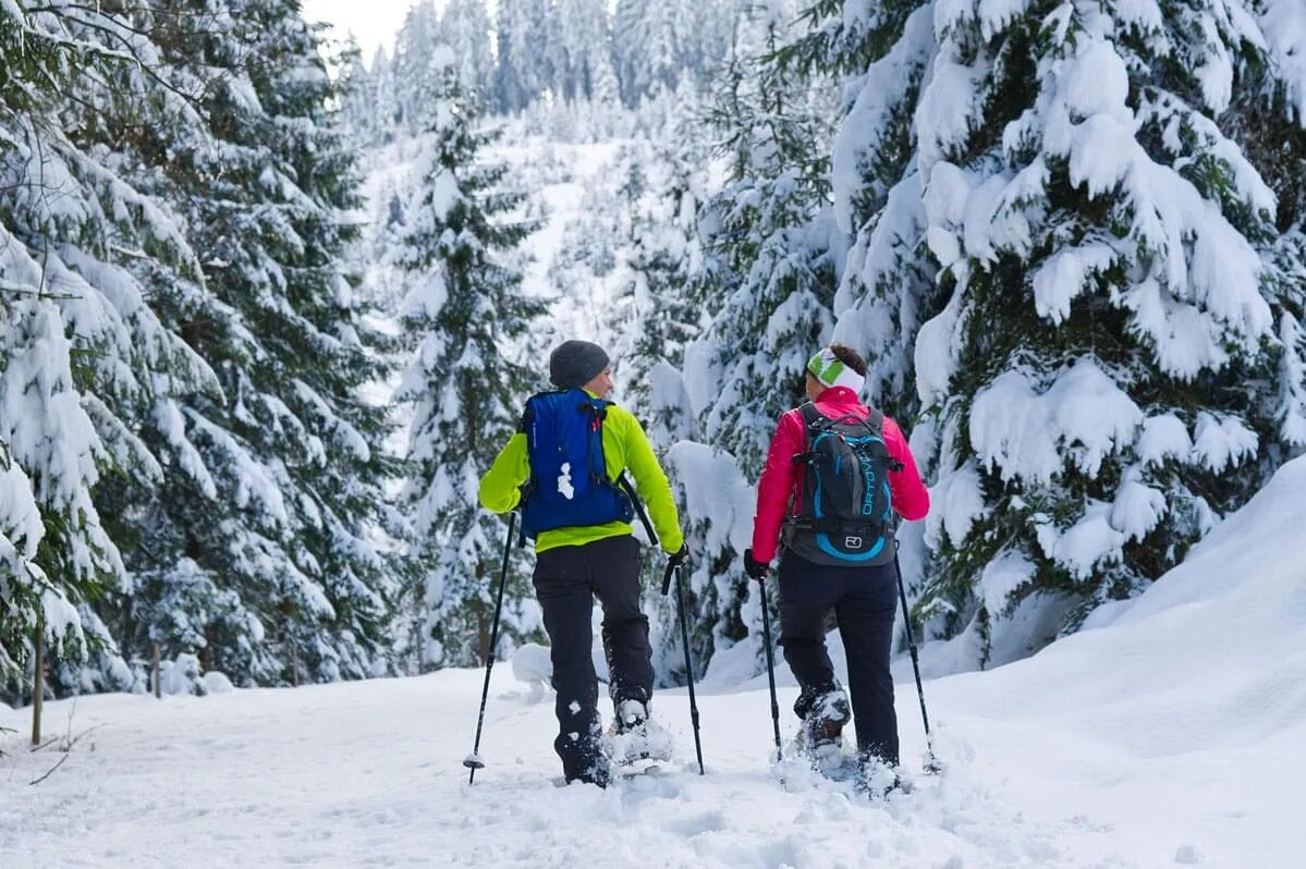 Spuren im Tiefschnee